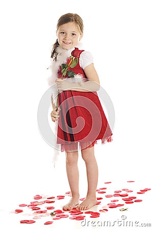 Barefooted Rose Beauty Stock Photo