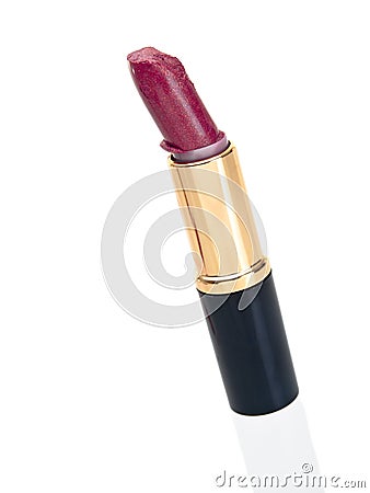 Barely olding broken lipstick Stock Photo