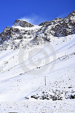 Barf Anbar, Fereydunshahr ski resort, Esfahan, Iran in the spring time Stock Photo