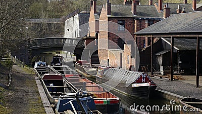 Barges at the Black Country Living Museum Stock Photo