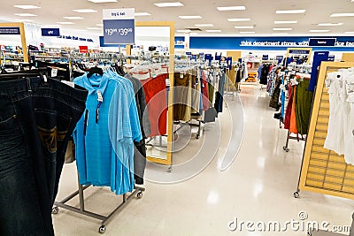 Bargin Shopping: Men's Clothing Editorial Stock Photo