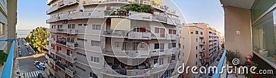 Bari, italy: panarama of 1950s apartments Editorial Stock Photo