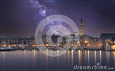 Bari, Puglia, Italy at night Stock Photo