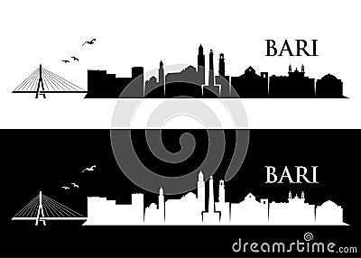 Bari skyline - Italy - vector illustratio Vector Illustration