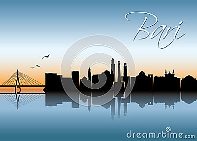 Bari skyline - Italy - vector illustration Vector Illustration