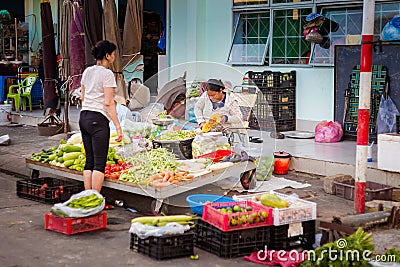 Fish Market Cho in Ba Ria, Vietnam Editorial Stock Photo