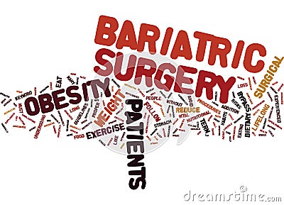 Bariatric Surgery The Quick Fix To Obesity Word Cloud Concept Vector Illustration