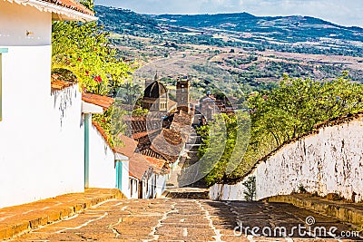 Barichara Skyline Cityscape Santander Colombia Stock Photo