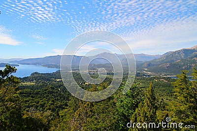 Bariloche viewed from cerro campanario Stock Photo