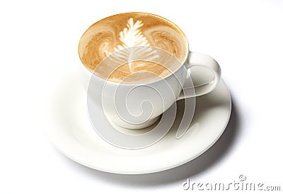 Barista coffee cup isolated over white Stock Photo