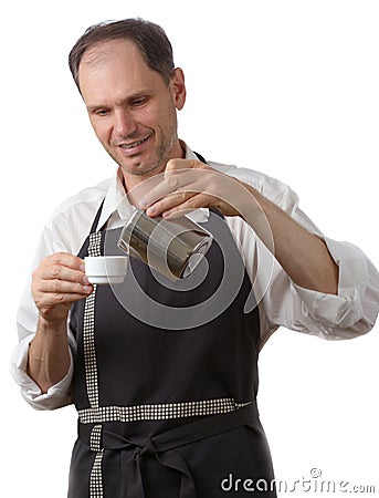 Barista make coffee Stock Photo