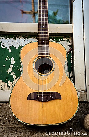 Baritone Ukulele Guitar Stock Photo