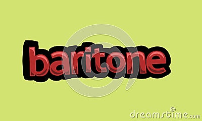 baritone writing vector design on a green background Vector Illustration