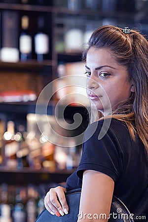 Barmaid was left without a tip Stock Photo