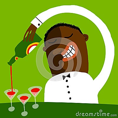 Barman Stock Photo