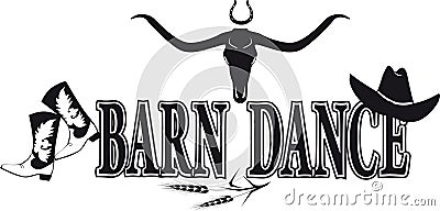 Barn dance banner Vector Illustration