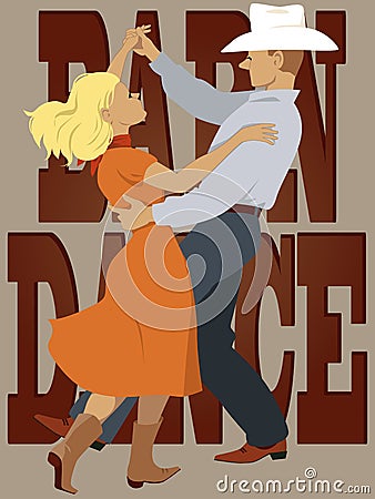 Barn dance Vector Illustration