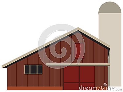 Barn for a farm Vector Illustration