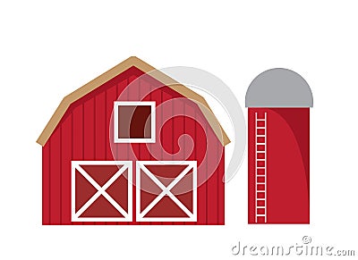 Barn Isolated Vector Illustration