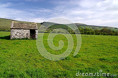 A barn in the Peak District, England Stock Photo