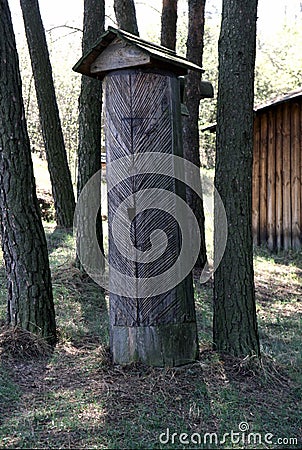 Barn tree in Open Air Museum in Nowgorod Stock Photo