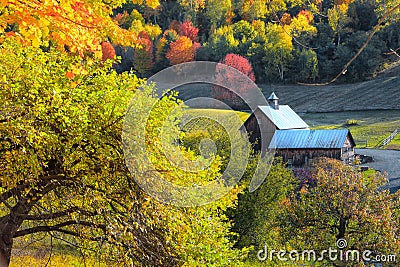 Barn in Vermont country side Stock Photo