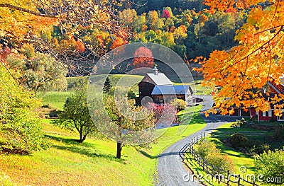 Barn in Vermont country side Stock Photo