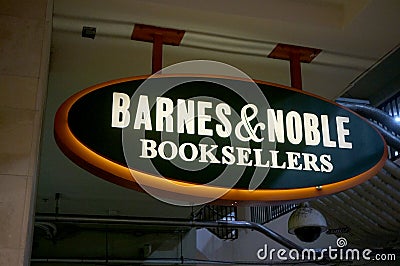 Barnes and Noble Bookstore Sign Editorial Stock Photo