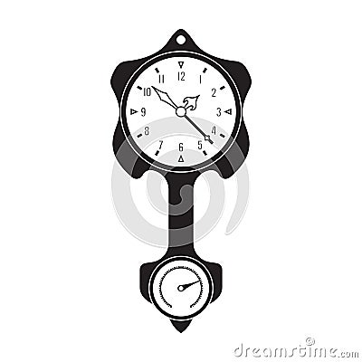 Barometer vector icon.Black vector icon isolated on white background barometer . Vector Illustration