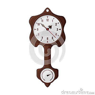 Barometer vector icon.Cartoon vector icon isolated on white background barometer . Vector Illustration