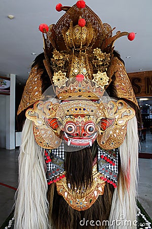 A very vibrant and colourful image of the Barong of Bali, Indonesia Editorial Stock Photo