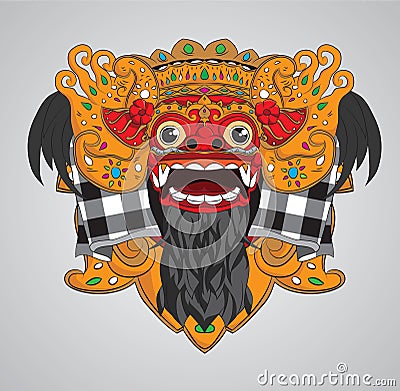 Barong Mask Vector Illustration