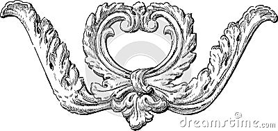 Baroque architectural detail Vector Illustration