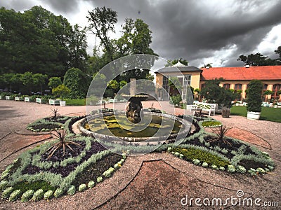 Belvedere Castle in Weimar - Museum and Park with Rococo Labyrinth ,Germany Stock Photo