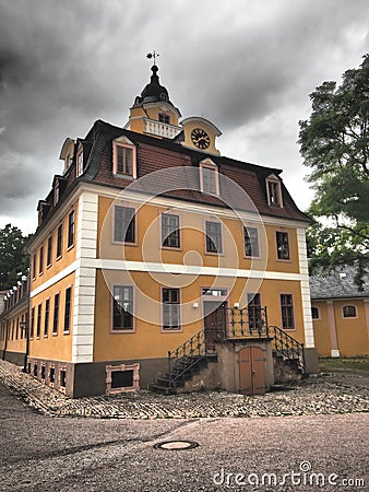 Belvedere Castle in Weimar - Museum and Park with Rococo Labyrinth ,Germany Stock Photo