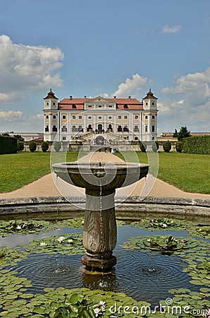 Baroque Chateau Milotice Stock Photo