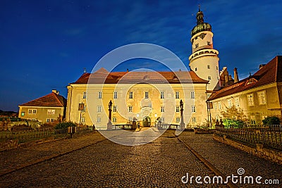 The baroque chateau in Nove Mesto nad Metuji, Czech Republic Stock Photo