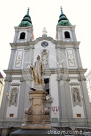 The Baroque Church of Mariahilf in Vienna, Austria Stock Photo
