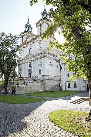 The baroque church of Sts. Michelangelo and Stanislaus - Skalka Editorial Stock Photo