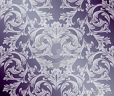 Baroque damask background. Ornament Decor for invitation, wedding, greeting cards. Vector illustrations Vector Illustration