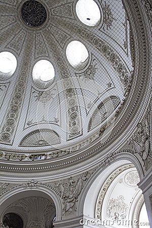 Baroque dome inside Editorial Stock Photo