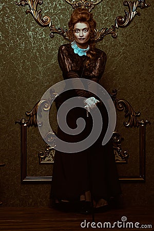 Baroque era woman Stock Photo