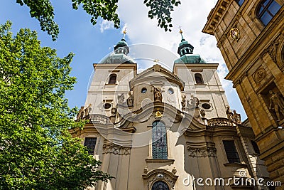 Baroque facade of St Havel church in the Prague, Czech Republic Stock Photo