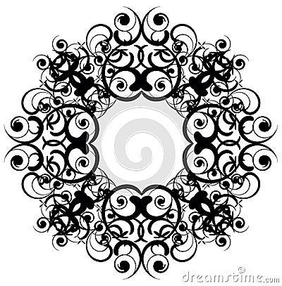 Baroque frame vector Vector Illustration