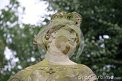 Baroque Garden Sculpture Stock Photo