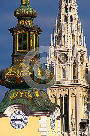 Baroque And Gothic Arhitecture, Zagreb, Croatia Stock Photo