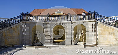 Baroque grotto at the palace Schlosshof Editorial Stock Photo