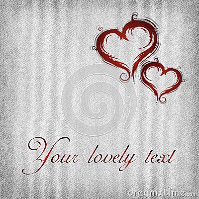 Baroque Hearts Vector Illustration