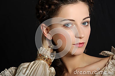 Baroque lady Stock Photo