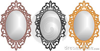 Baroque Mirrors Vector Illustration